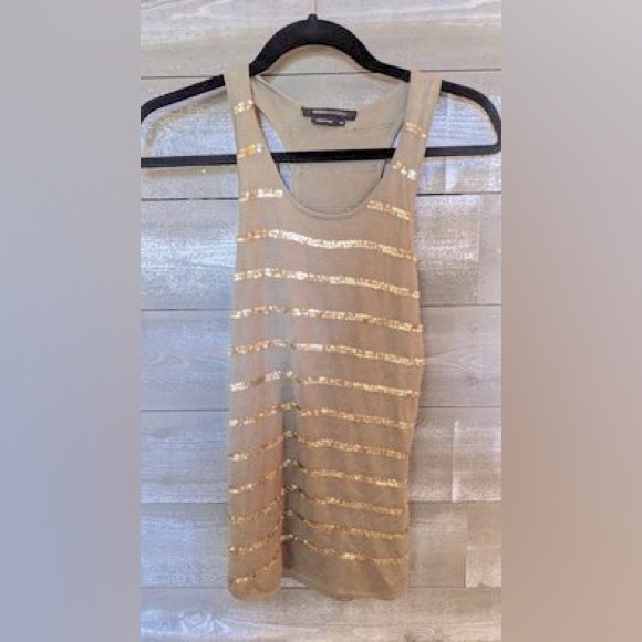 BCBGMAXAZRIA Size Medium Racetrack Sequence Tank Top - Picture 1 of 3